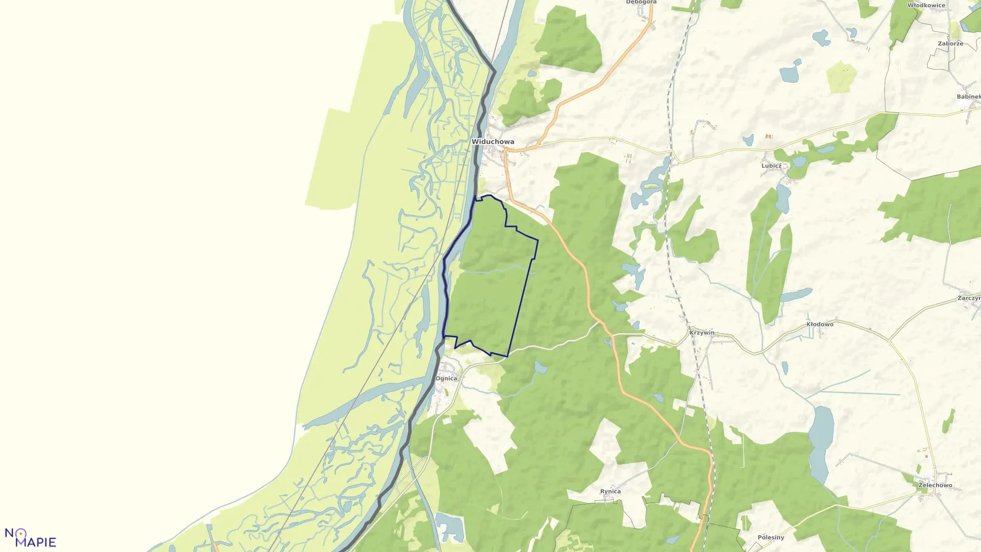 Mapa obrębu Widuchowa 4 w gminie Widuchowa